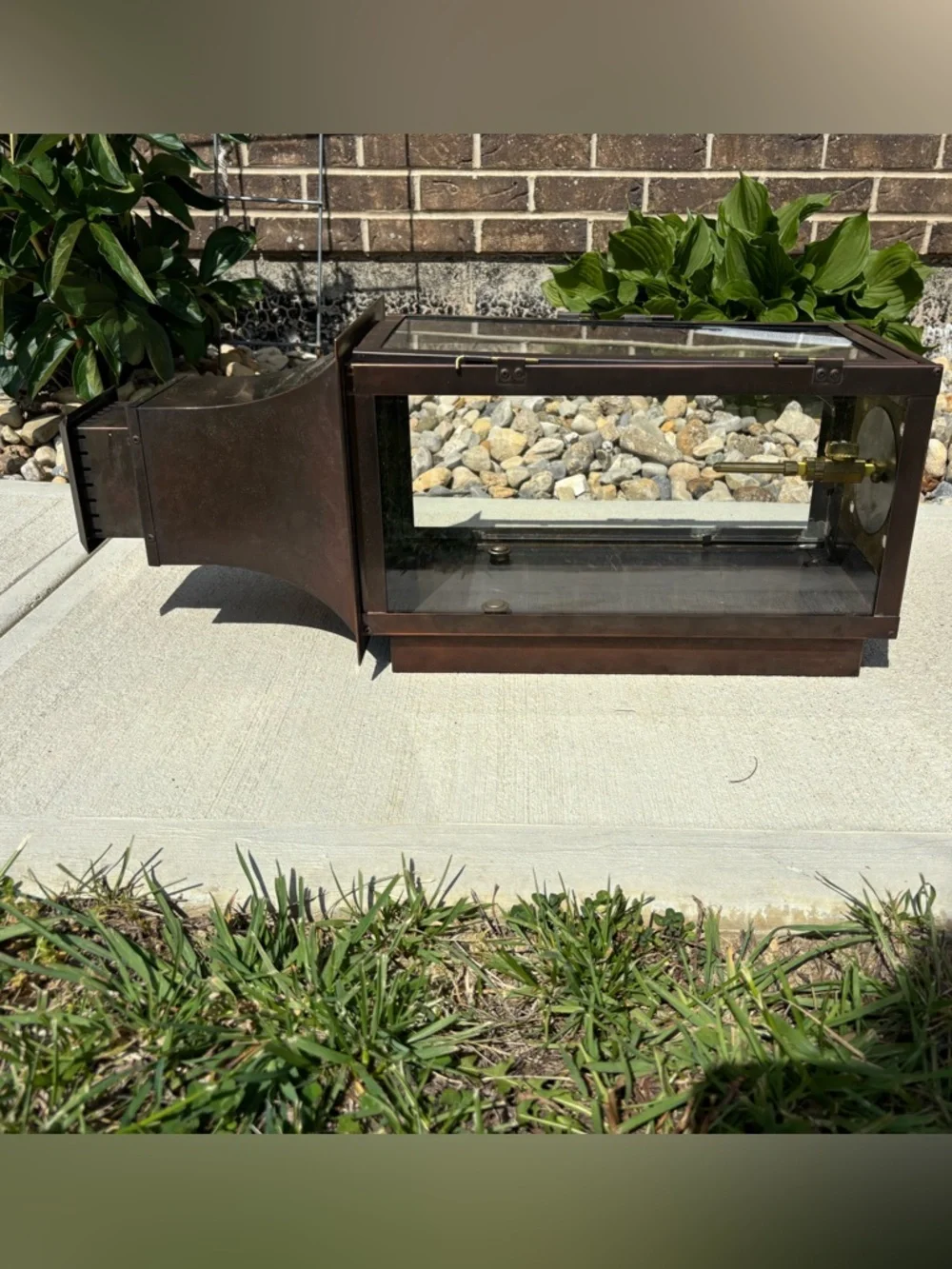 Fourteenth Colony Lighting Outdoor Gas Wall Lantern with Clear Glass